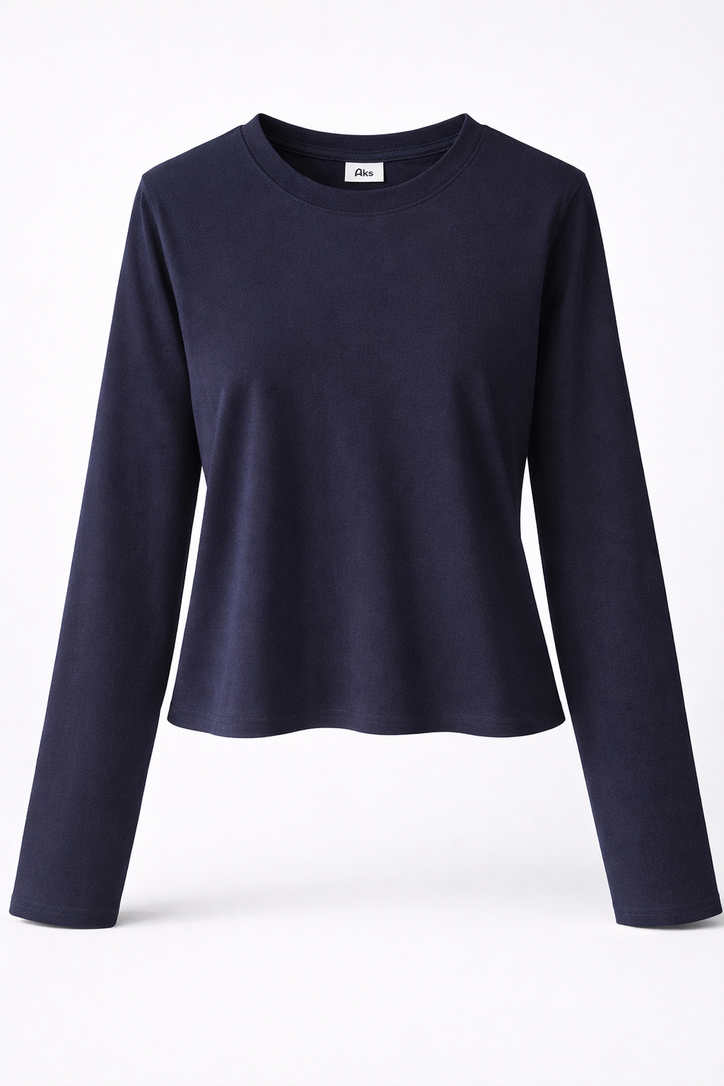 Women’s Sculpting Crewneck Long Sleeve Stretch Cotton Top
