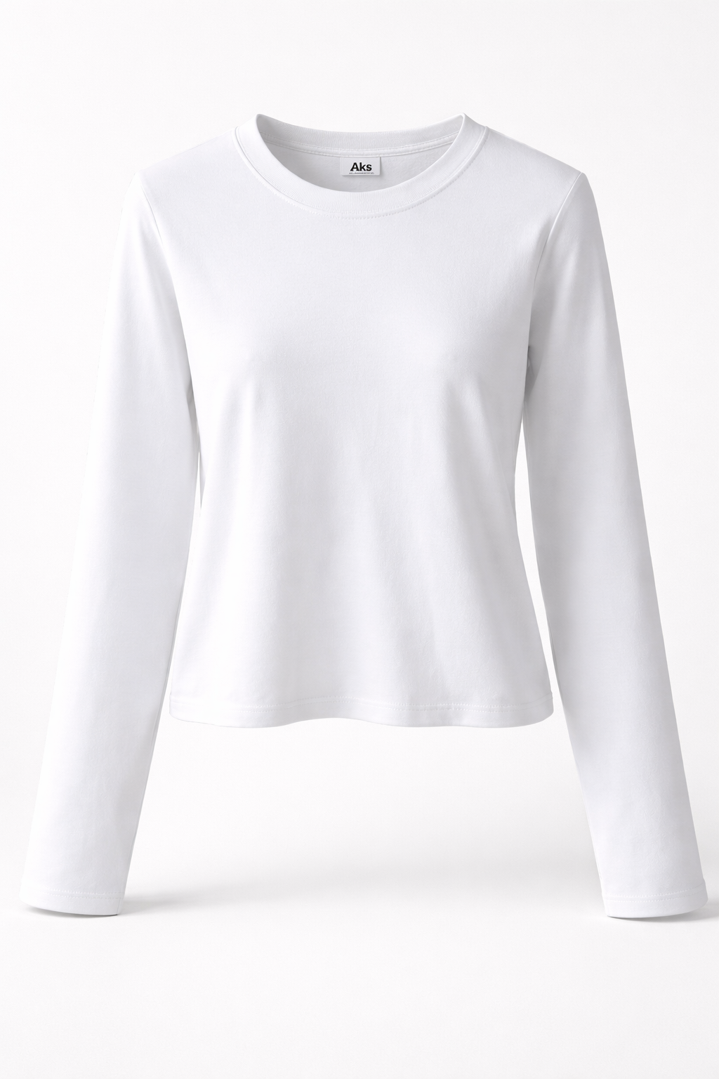 Women’s Sculpting Crewneck Long Sleeve Stretch Cotton Top