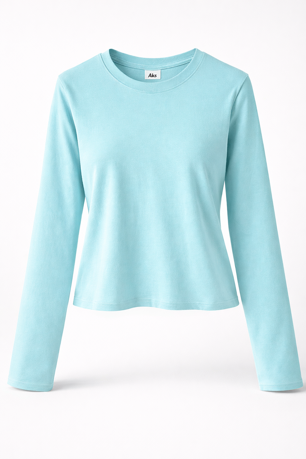 Women’s Sculpting Crewneck Long Sleeve Stretch Cotton Top