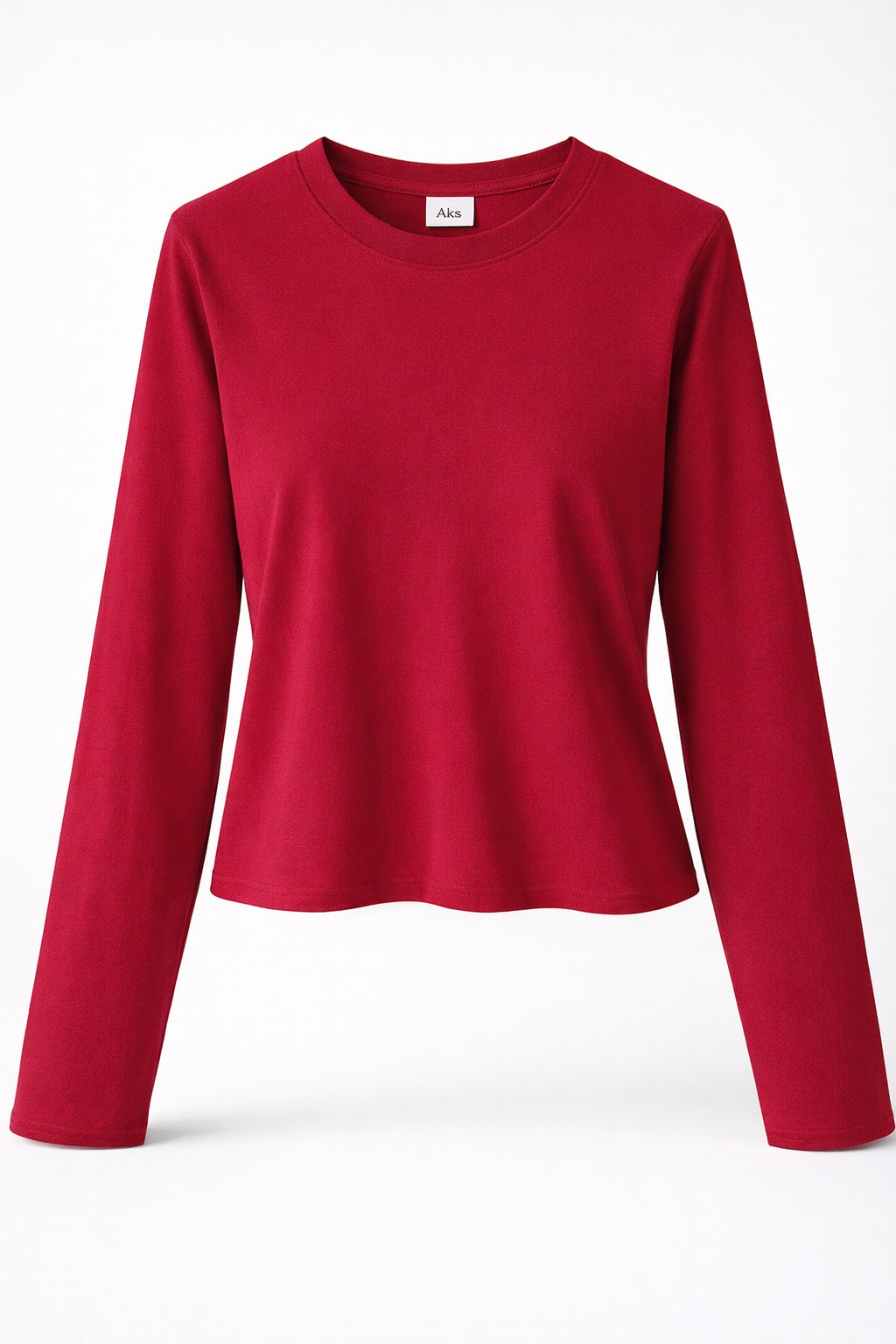 Women’s Sculpting Crewneck Long Sleeve Stretch Cotton Top