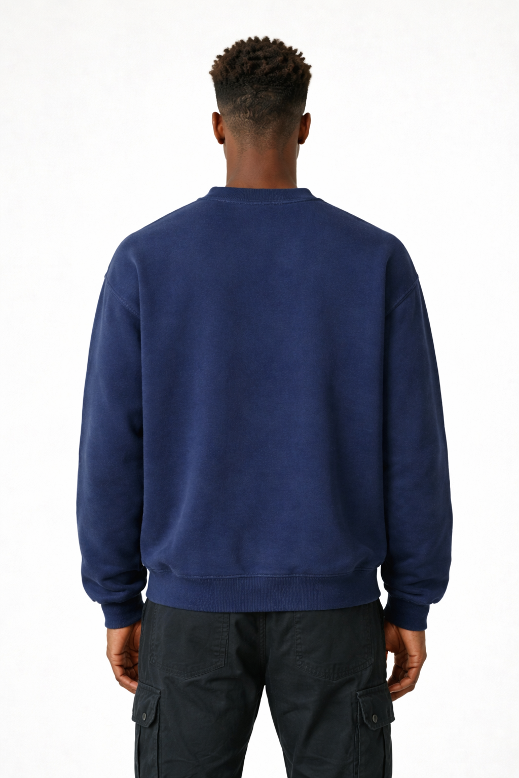 Men’s Oversized Graphic Long Sleeve Tee High-Street Crewneck