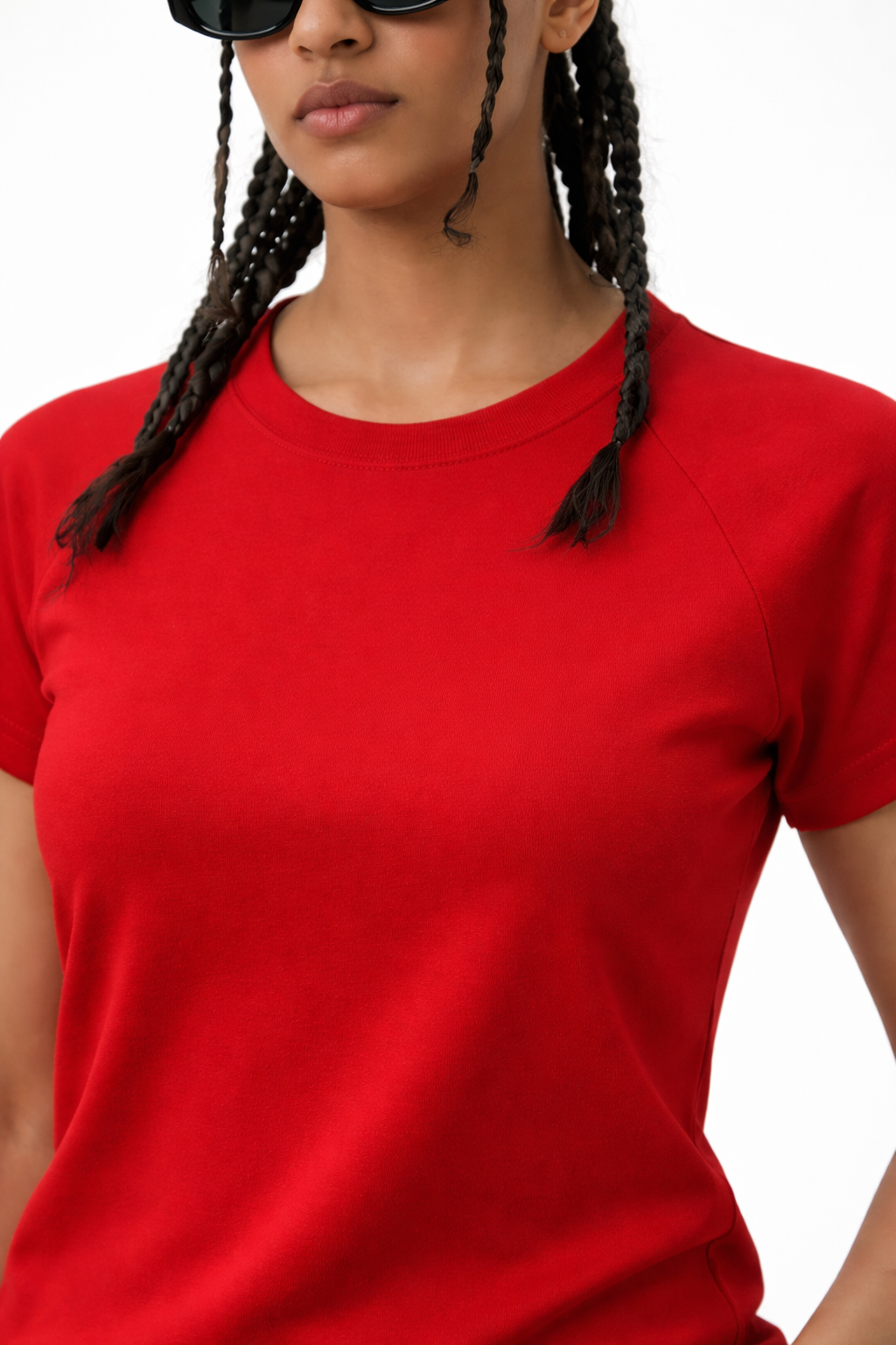 Women’s Fitted Raglan Tee Stretch Cotton Top