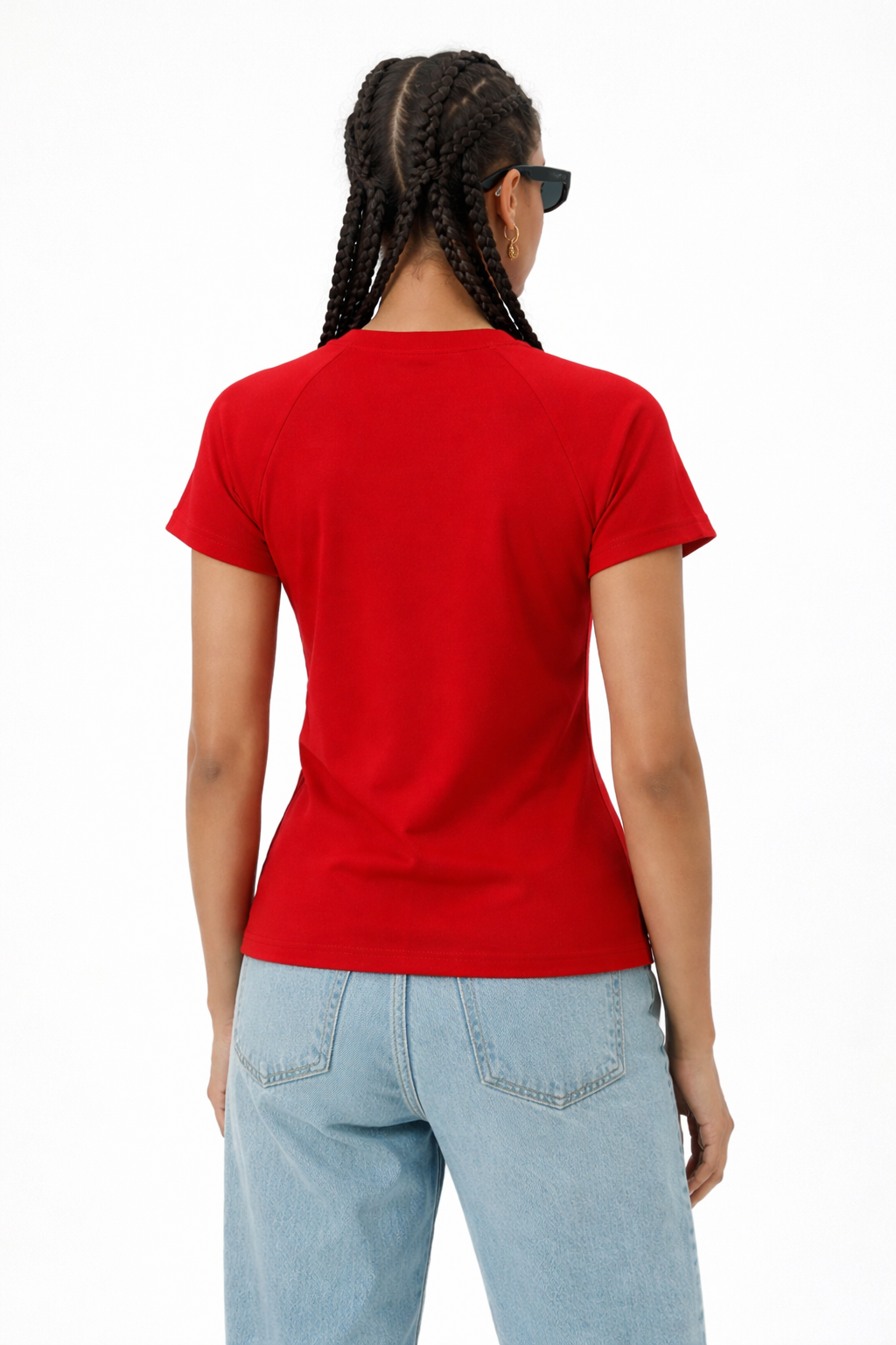 Women’s Fitted Raglan Tee Stretch Cotton Top