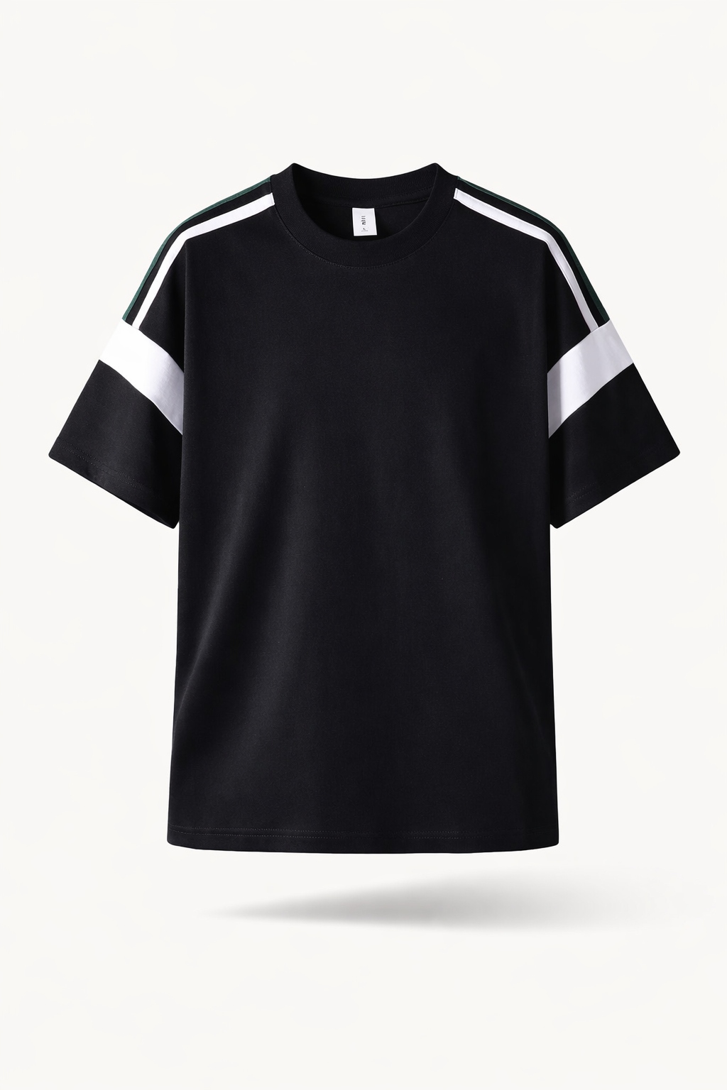Men’s Cool-Touch Striped Tee Oversized Combed Cotton