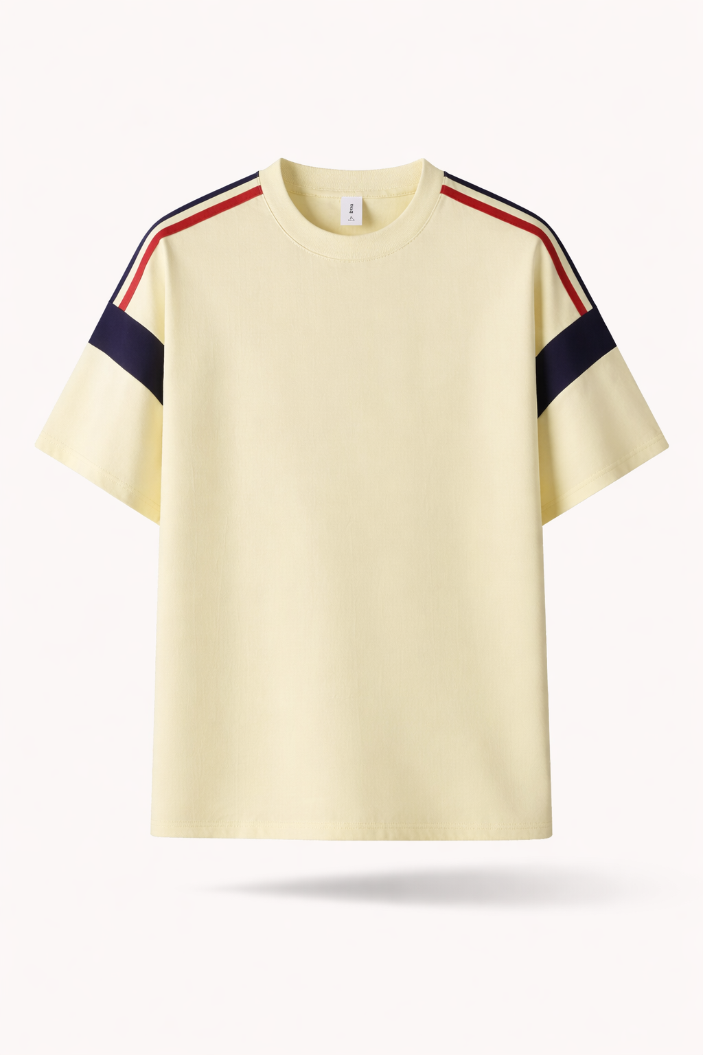 Men’s Cool-Touch Striped Tee Oversized Combed Cotton