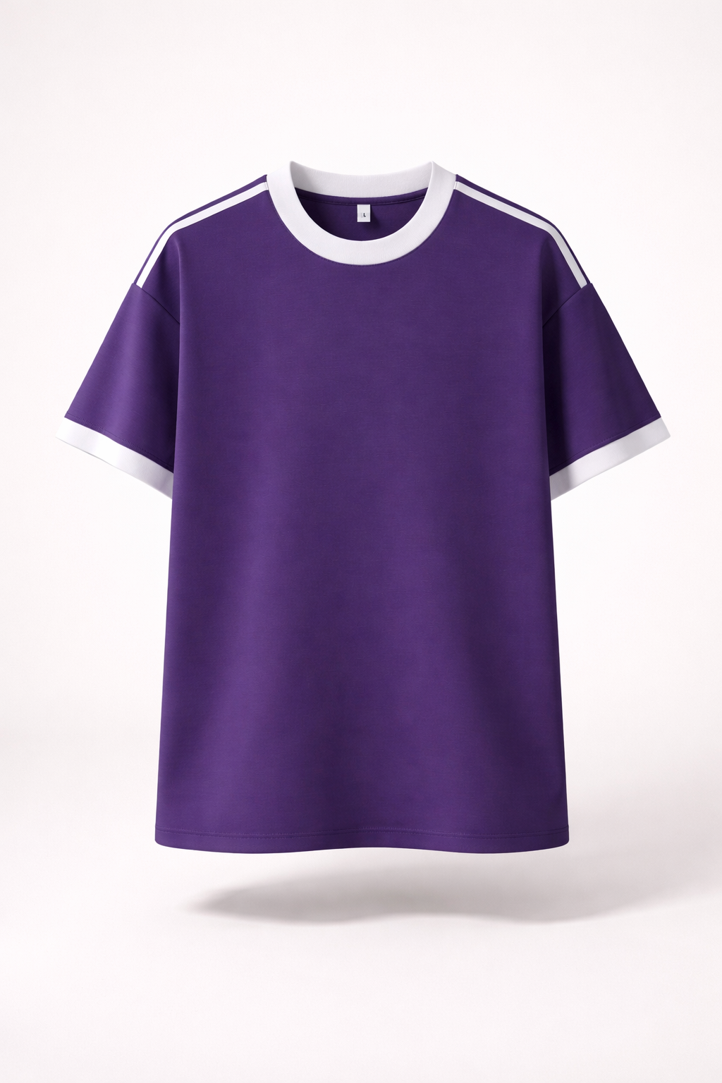 Men’s Cool-Touch Striped Tee Oversized Combed Cotton