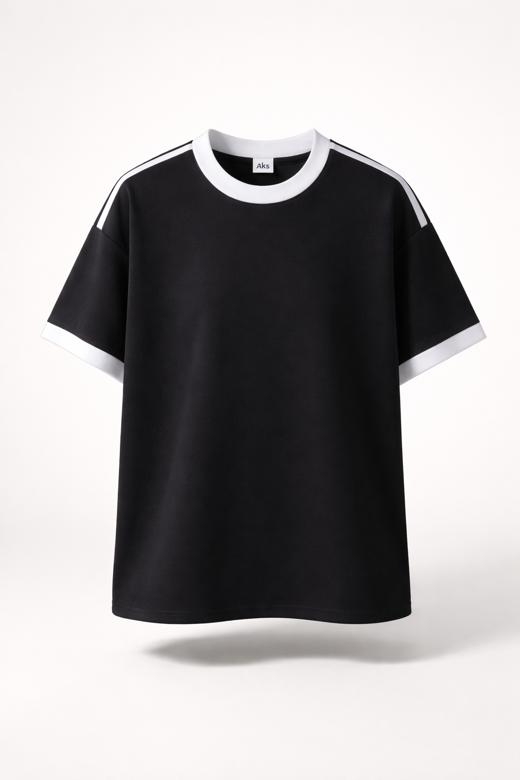 Men’s Cool-Touch Striped Tee Oversized Combed Cotton