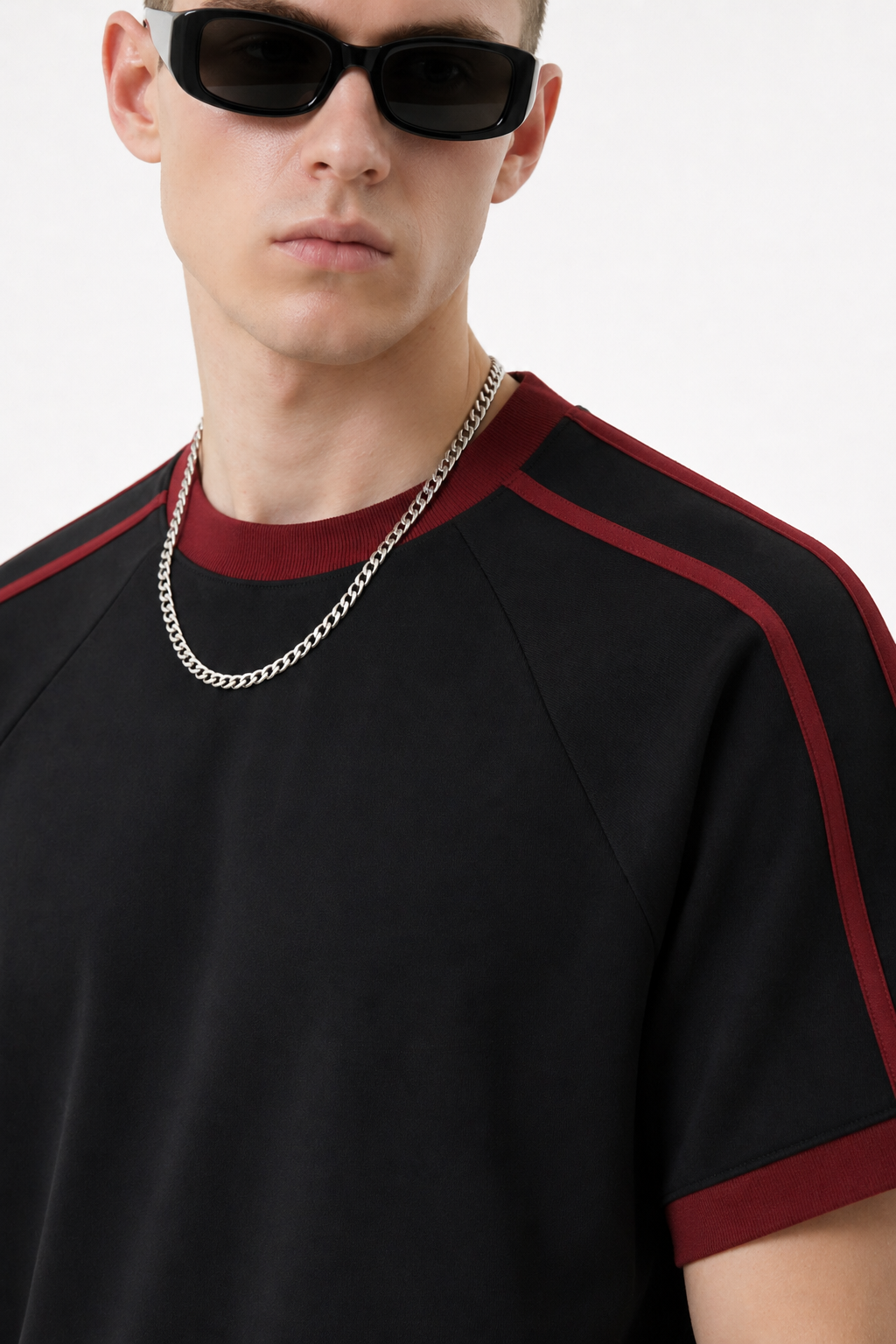 Men’s Performance Sorona Cotton Tee Relaxed Color Block T-Shirt