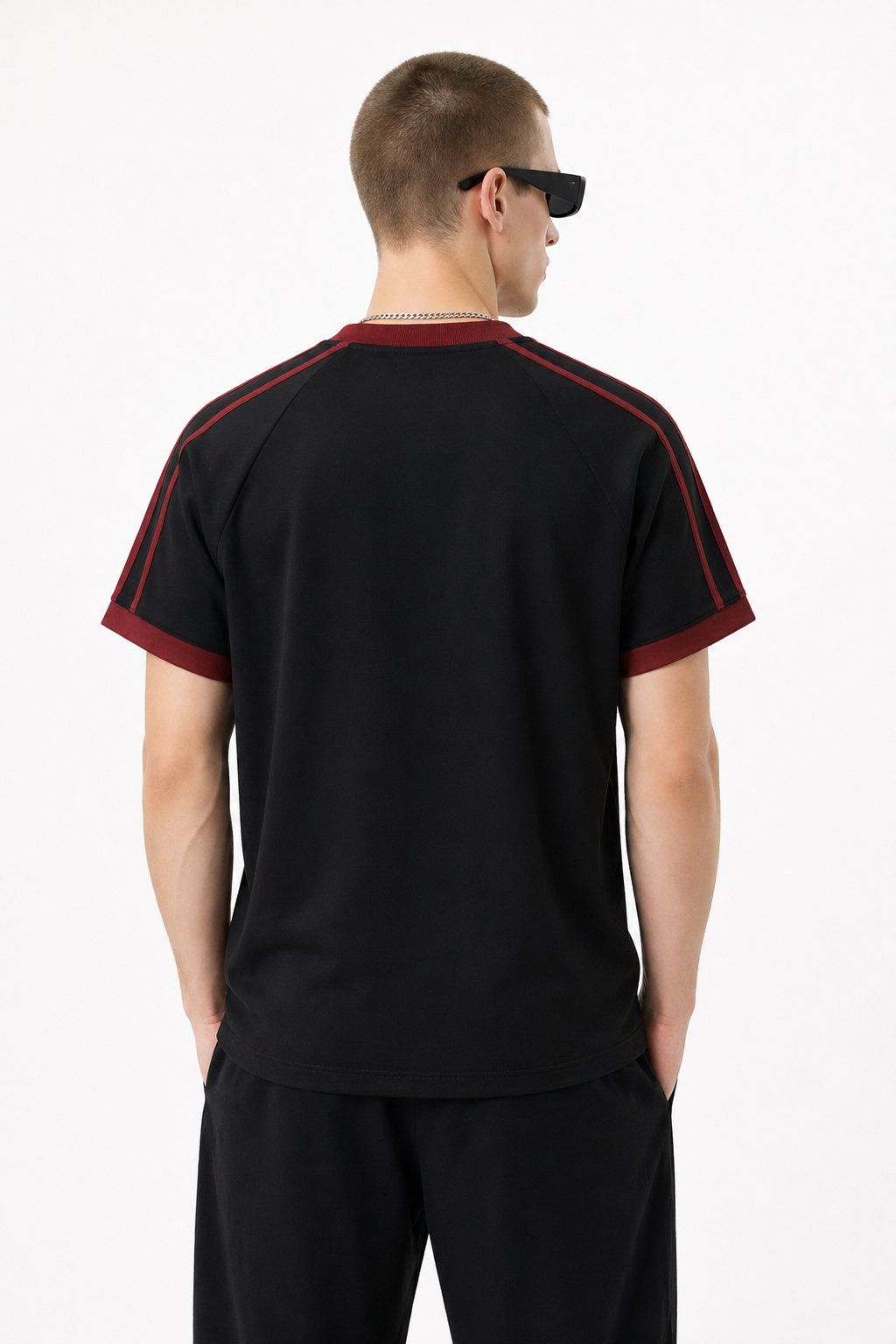 Men’s Performance Sorona Cotton Tee Relaxed Color Block T-Shirt