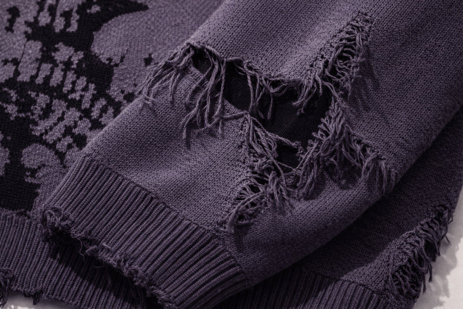 Unisex Graphic Knit Sweater Oversized Jacquard Crewneck