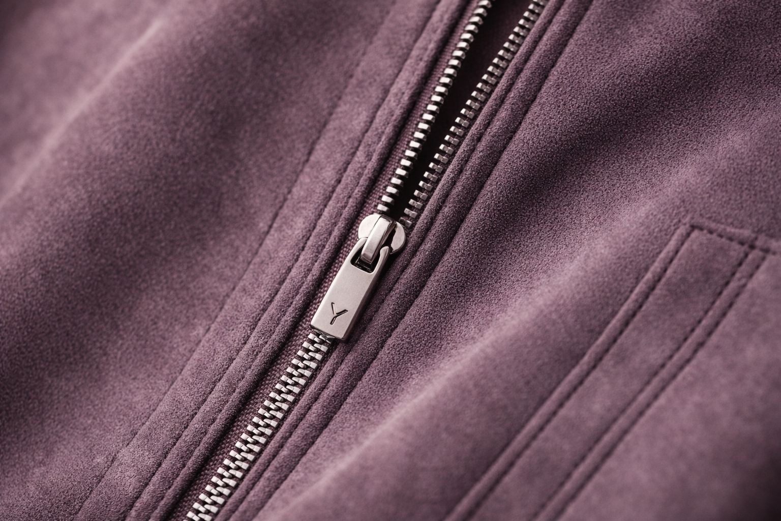 Women’s Suede Zip-Up Hoodie – Embroidered Streetwear Jacket