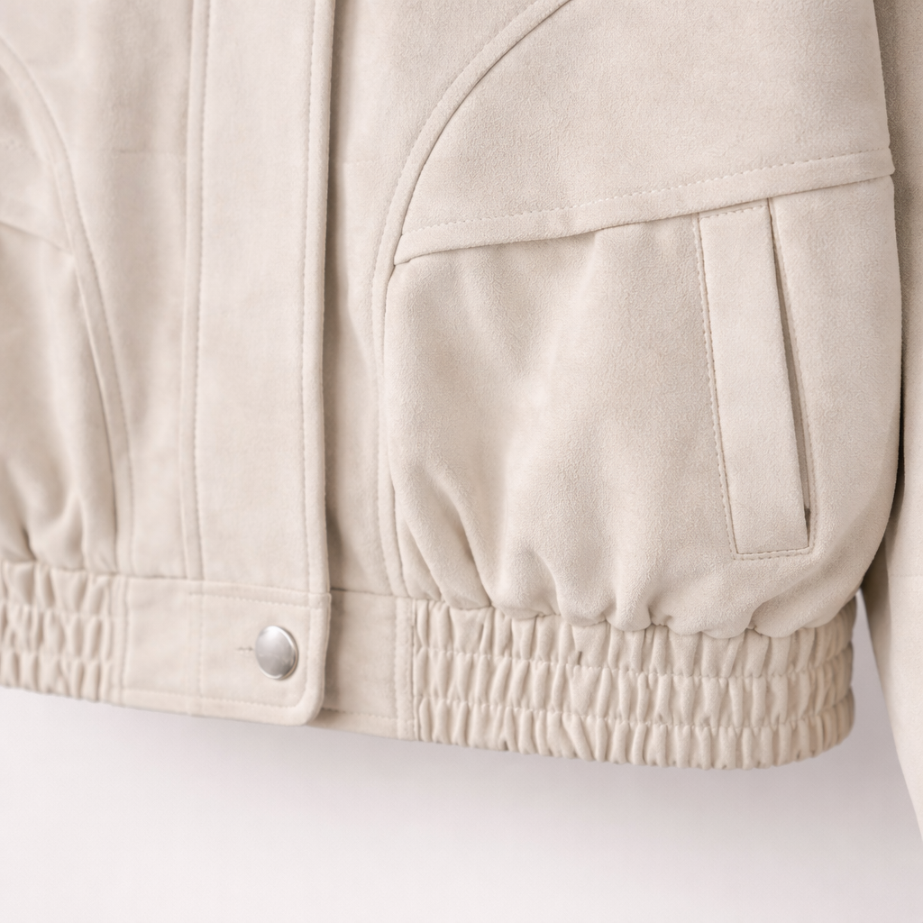 Oversized Jacket (Removable Leopard Collar) Zip-Up