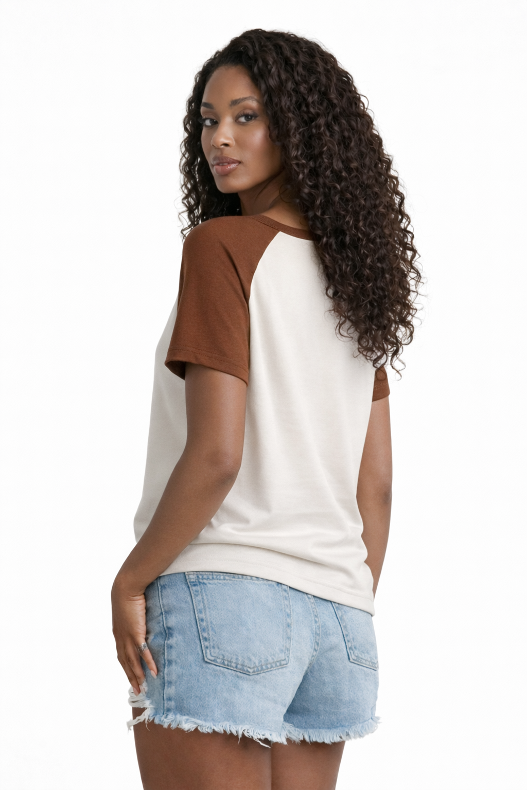 Women’s Retro Contrast Raglan Baby Tee 230g Premium Cotton