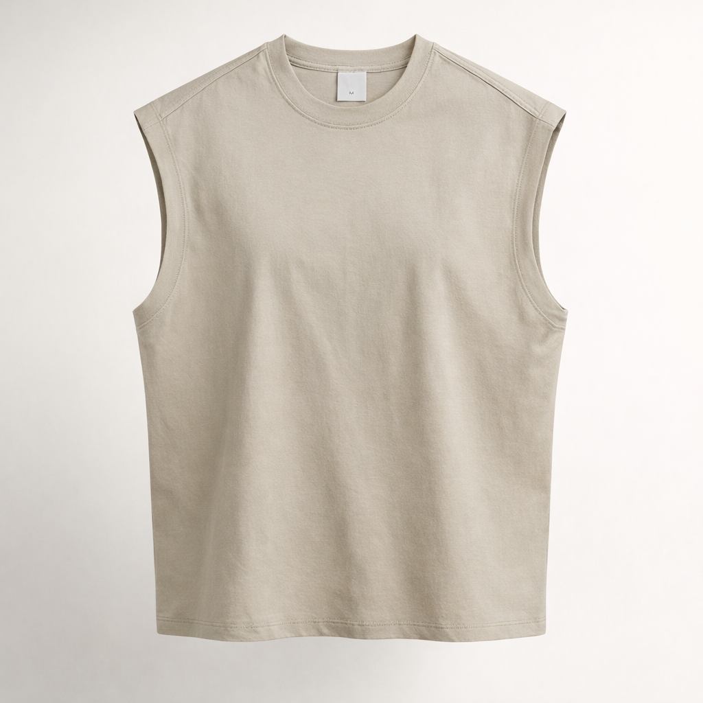 Men’s Heavyweight 270g Cotton Tank Top Oversized Streetwear