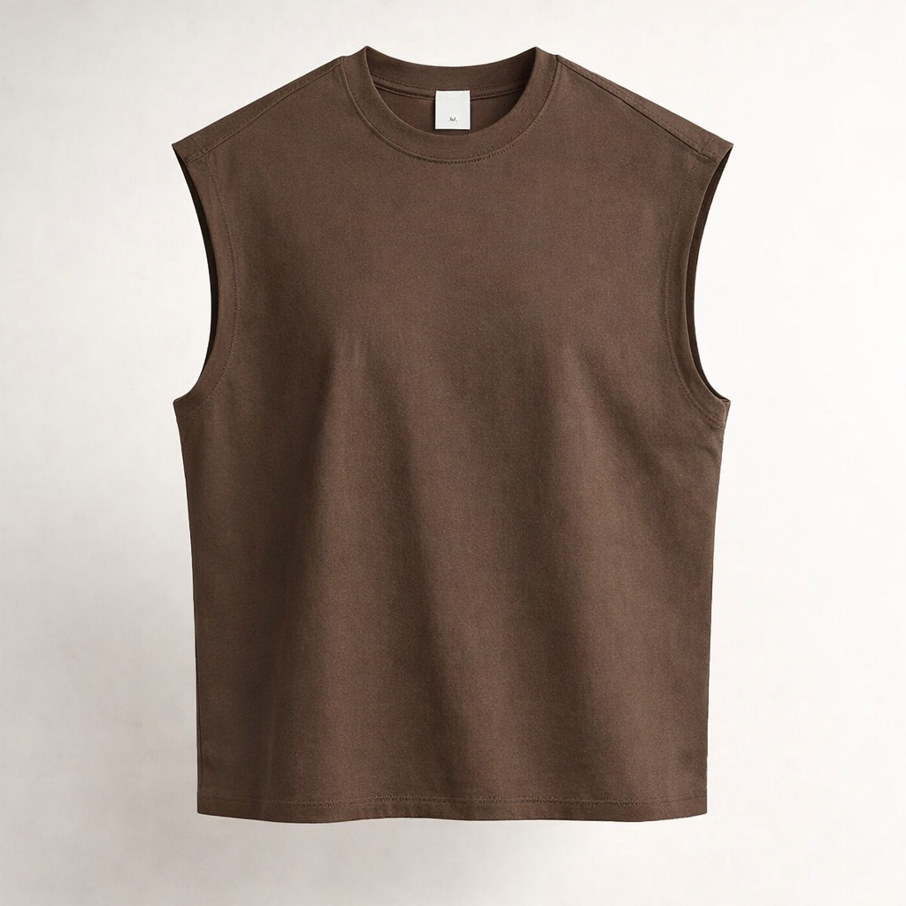 Men’s Heavyweight 270g Cotton Tank Top Oversized Streetwear