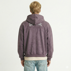 Men's Suede Zip-Up Hoodie Embroidered Streetwear Jacket