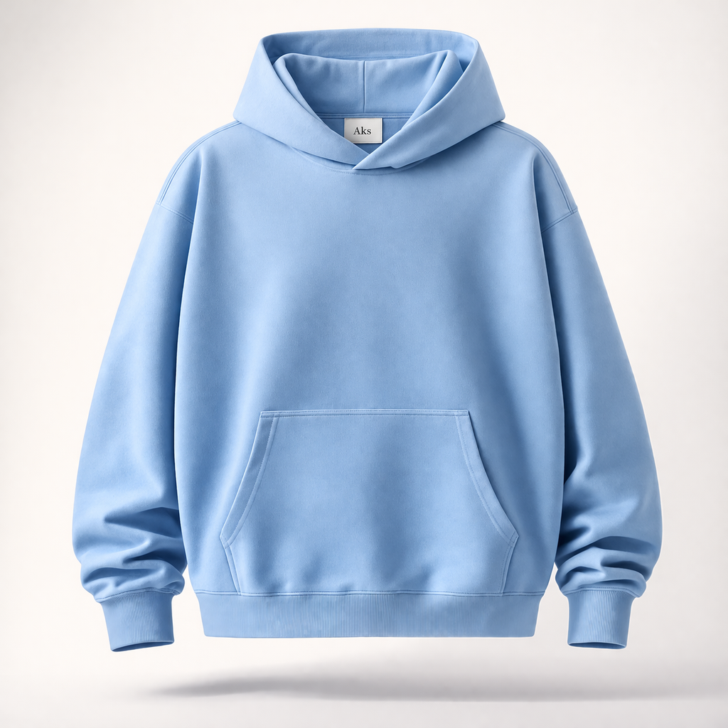 Men’s Heavyweight Hoodie Drawstring-less Oversized Pullover