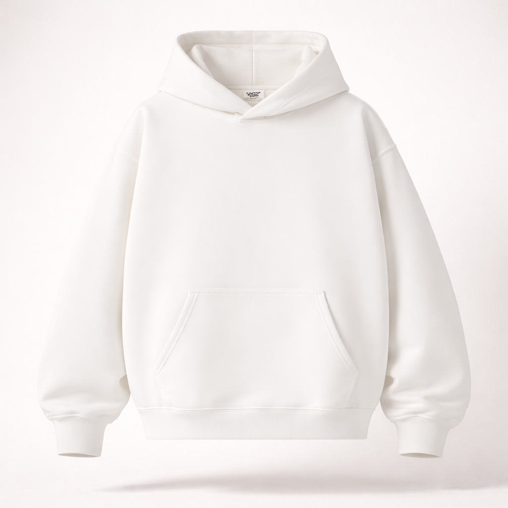 Men’s Heavyweight Hoodie Drawstring-less Oversized Pullover