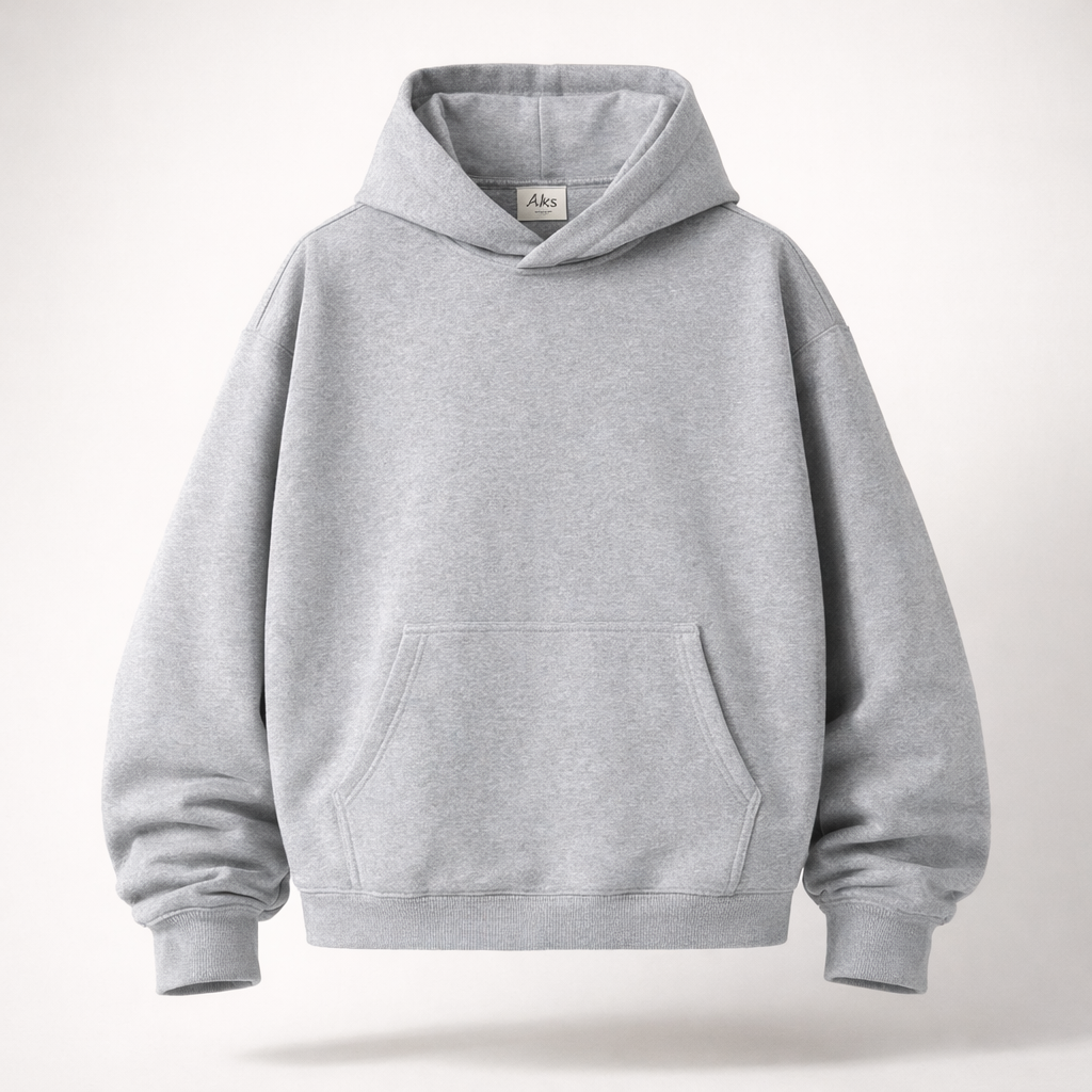 Men’s Heavyweight Hoodie Drawstring-less Oversized Pullover