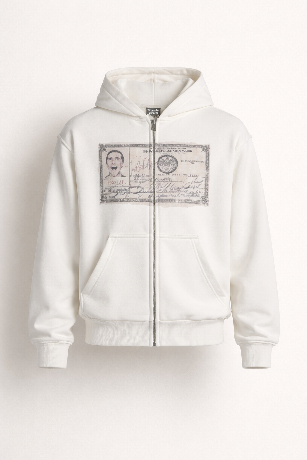 Men’s Distressed Graphic Zip-Up Hoodie Lightweight Streetwear