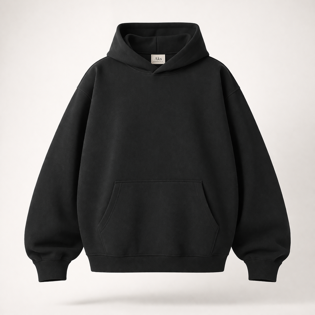 Men’s Heavyweight Hoodie Drawstring-less Oversized Pullover