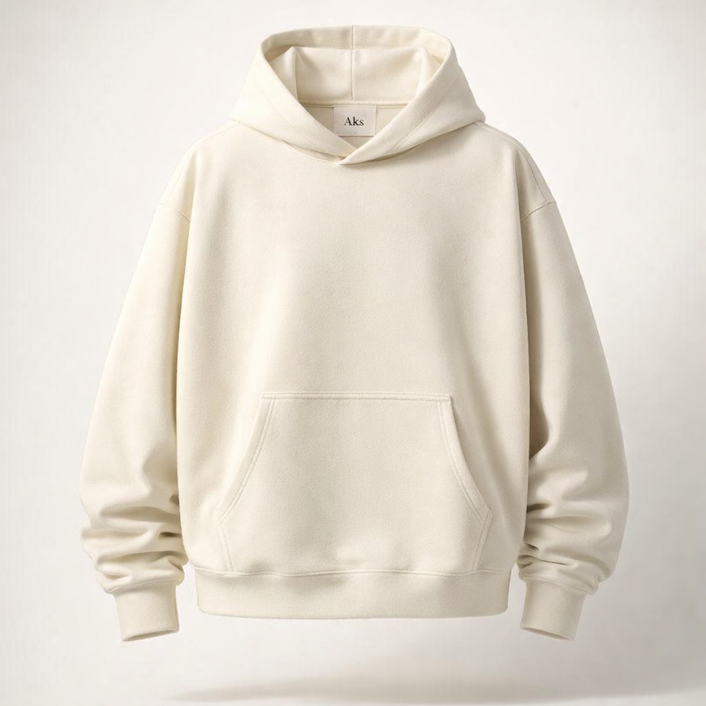 Men’s Heavyweight Hoodie Drawstring-less Oversized Pullover